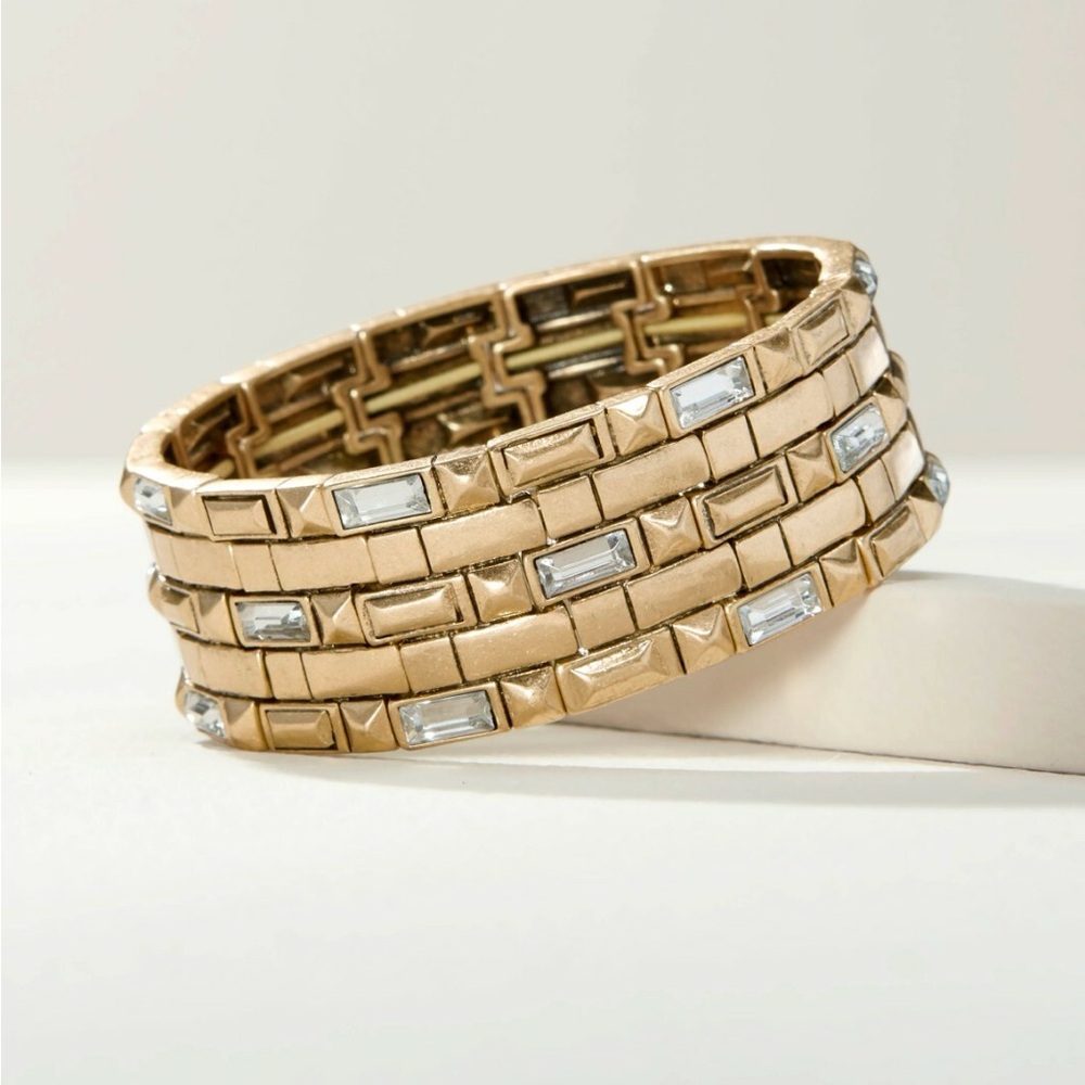 Stella & Dot Gold Bracelet with Silver Details
